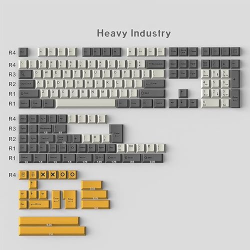 173 teclas Doubleshot Wob Keycaps Cherry Profile 7u Spacebar Fit para 61/65/98/104/108 Cherry Mx Switches ISO ANSI Layout Teclado mecánico