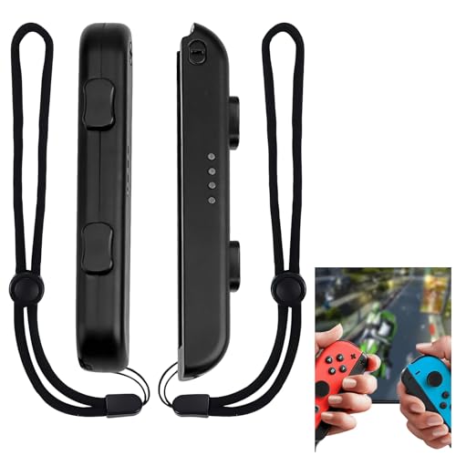 2 Paquetes de Controlador de Correa, Controlador de muñeca Correas de Muñeca para Controlador de Switch Joycon Tapas para Joystick Ajustable Correa de Muñeca (Negro)