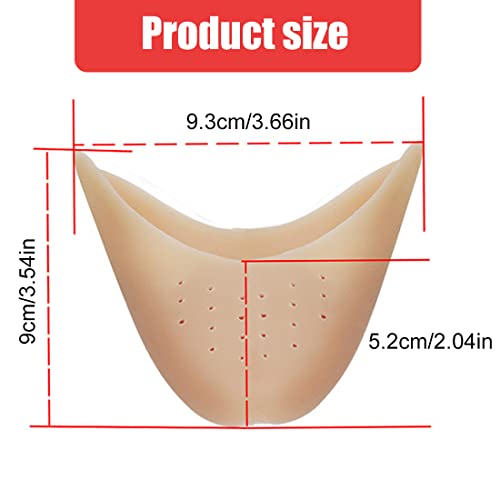 2 Pares Protector Dedos Pie Almohadillas de Gel de Silicona para Dedos los pies con Agujero Transpirable Ballet Pointe Zapatillas de Baile Zapatillas Tacones Altos Toe Cap Ballet Pointe Protector