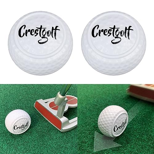 2 pelotas planas de entrenamiento de golf de dos capas, bolas de práctica de golf para swing putter, campo de conducción, bolas de práctica de golf para patio trasero, forma plana