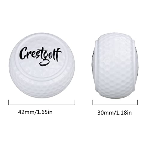 2 pelotas planas de entrenamiento de golf de dos capas, bolas de práctica de golf para swing putter, campo de conducción, bolas de práctica de golf para patio trasero, forma plana