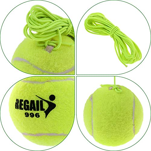 2 Pieza Pelota de Tenis y Cuerda de Repuesto,Pelotas de Entrenamiento de Tenis Tenis con Cuerda Elástica Pelota de Tenis y Cuerda de Repuesto Pelota Tenis con Bola Entrenamiento(Verde)