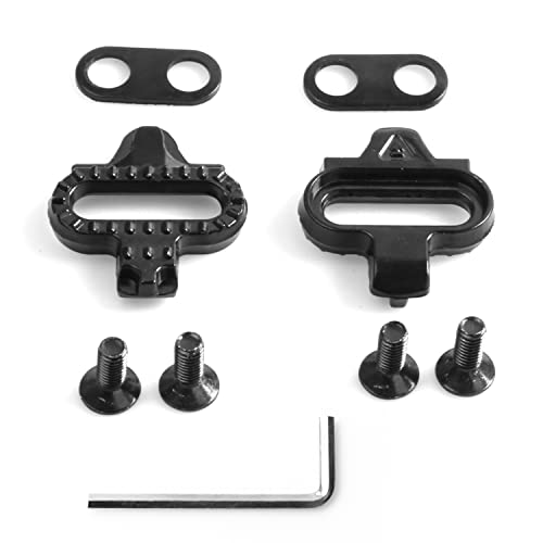 2 Piezas Calas Shimano MTB SH51 Tacos de Bicicleta para Shimano SPD Spinning Juego de Calas para Pedales Compatibles con Shimano SPD Negro