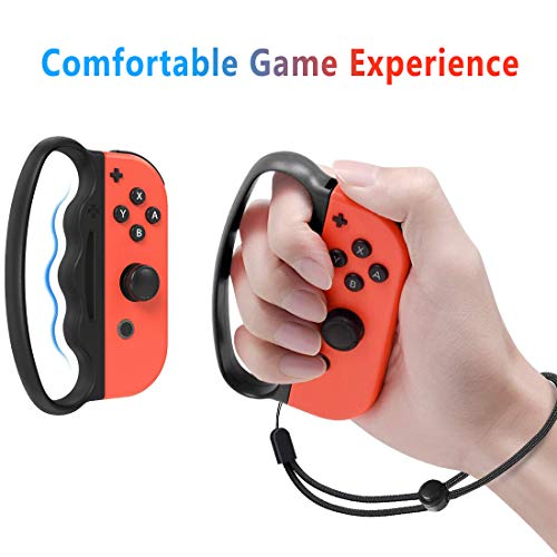 [2 Piezas] Empuñadura de Boxeo Fitness Compatible con Nintendo Switch Fitness Boxing Game, para Nintendo Switch Joy-con Fitness Boxing Game Assit Tool Grip (Negro)