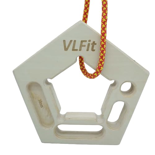 2 x VLFit Diapasón para Colgar en el diapasón, Anillos de Escalada en Roca, fortalecedor de Dedos para Entrenamiento de Fuerza en Interiores y Exteriores, Doble Cara, portátil - 2 tableros