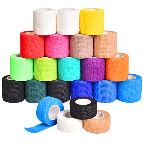 22 tape crossfit venda cohesiva autoadhesivas 5cm ×4,5m +2,5cm ×4,5m venda elastica deportiva, vendaje esparadrapo dedos, vet wrap para perros rollos de primeros auxilios fisioterapia