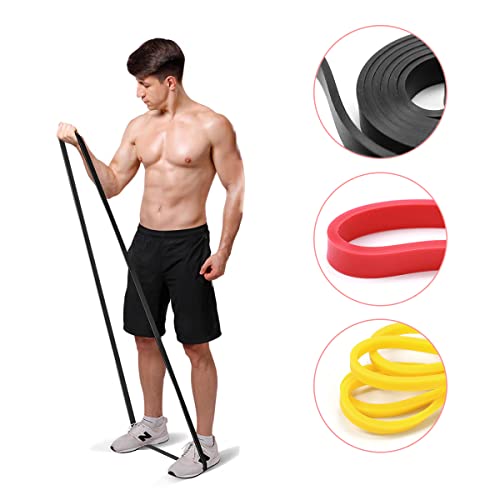 3 Piezas Bandas de Resistencia de Caucho,Banda Elastica Fitness,Bandas de Resistencia,con Banda de Caderas,para Pull Up,Yoga,Fitness,Entrenamiento de Fuerza Masculino y Femenino (3 Tamaños)