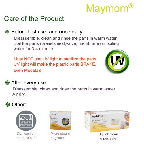 30 mm de una pieza extra para senos grande w / válvula y membrana para extractores de leche Medela; comparar a Medela 30 mm (X-Large) Personal Fit Shield mama y PerosnalFit Conector; Hecho por Maymom BN.