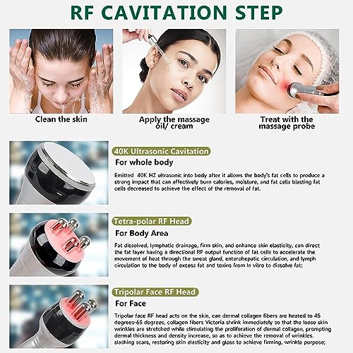 40K Máquina de adelgazamiento,3 en 1 Máquina de belleza,3 en 1 Máquina Instrumento Cuerpo, RF Facial Máquina Cosmética Para Reafirmar y Modelar