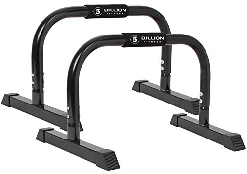 5BIllion FItness Paralelas Calistenia Barras Calistenia Para Flexiones Push Up Bars Stand Entrenamiento en el Gimnasio de Casa - Buenas para su Entrenamiento Muscular - Mango de Espuma (Negro)