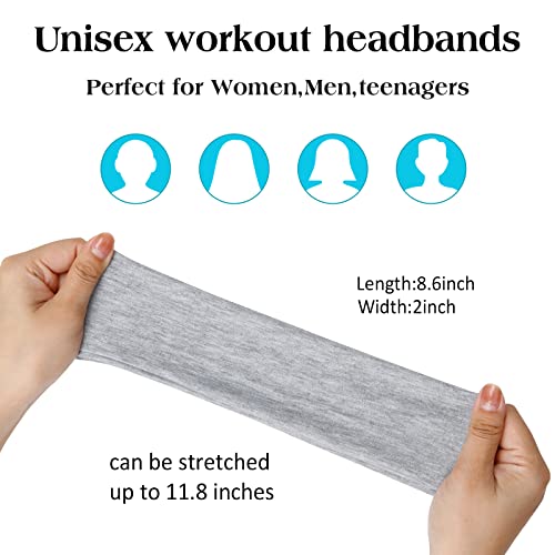 6 PCS Cinta Pelo Mujer, Witbicg Cinta Para El Pelo Headbands Cinta Pelo Deporte Mujer Deportiva, Para Correr, Andar En Bicicleta, Yoga, Baloncesto, Absorción Elástica ((3 Colores))