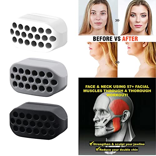 6 Piezas Ejercitador de Mandibula, Jawline Exerciser, entrenador de músculos de línea de mandíbula para fortalecer y apretar la Línea de la mandíbula y el cuello