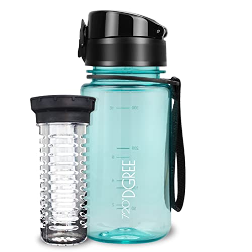 720°DGREE Botella de agua uberBottle – 350ml, 350 ml | Novedosa botella deportiva | Ideal para niños, fitness, bicicleta, deportes, fútbol, guardería, escuela, pequeños, antigoteo