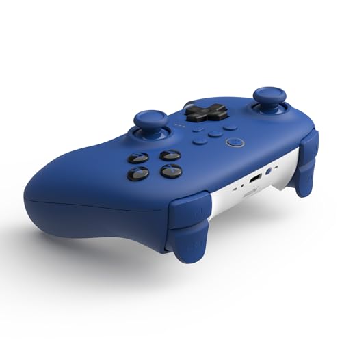 8Bitdo Ultimate Bluetooth y Controlador 2.4g con Base de Carga 22 Horas de Juego, Controlador de Interruptor Inalámbrico Controlador de Juegos Cable USB Gamepad para Switch y Windows (Azul)