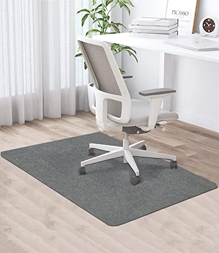 90 x 120 cm Protector Suelo Silla Ruedas, Antideslizante, Gaming, Oficina, tapete de protección de Madera/baldosas, gris oscuro