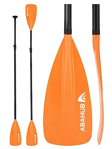 Abahub 2 en 1 Kayak Remo Paddle Surf Aluminio Pala Sup Kayak Paddle Ajustable 173-213cm PU Aleación de Aluminio Eje Recubierto, Hoja de Nylon de plástico Negro Azul Verde Naranja