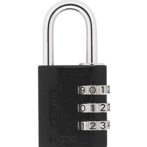 Abus 346125-145/30_NEGRO Candado aluminio combinacion 30mm 3 dígitos negro