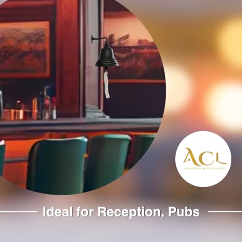 Accesorios para Bar en Casa ACL - Campana de Último Pedido - Campana de Pub - Decoraciones Náuticas - Campana de Pared con Sonido Fuerte, Ideal para Navidad, Recepciones, Pubs - Campana Negra 10,2 cm