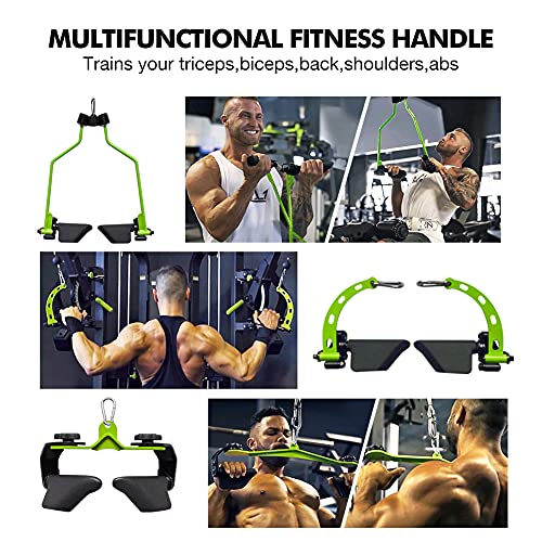 Accesorios para tracción máquinas de Cable de Gimnasio,Máquinas De Fitness,Triceps Cuerda,Mango de Remo Paralelo,Barra Recta giratoria,DIY Barra de Tracción Poleas Gimnasio en Casa Musculacion