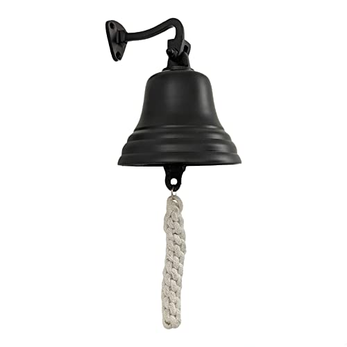 ACL Accesorios para Bar en Casa - Campana de Último Pedido - Campana de Pub - Decoraciones Náuticas - Campana de Pared con Sonido Fuerte, Ideal para Navidad, Recepciones, Pubs - Campana Negra 12,7 cm