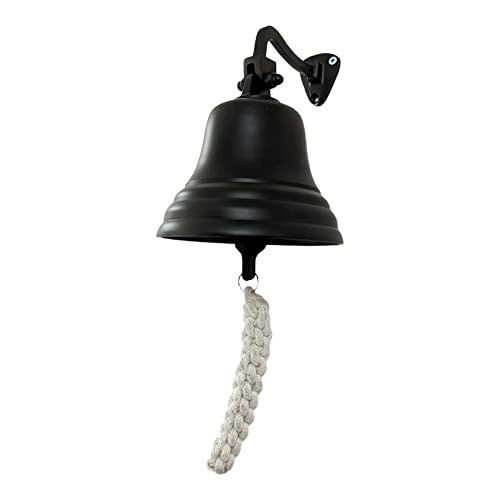 ACL Accesorios para Bar en Casa - Campana de Último Pedido - Campana de Pub - Decoraciones Náuticas - Campana de Pared con Sonido Fuerte, Ideal para Navidad, Recepciones, Pubs - Campana Negra 12,7 cm