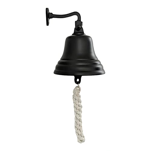 ACL Accesorios para Bar en Casa - Campana de Último Pedido - Campana de Pub - Decoraciones Náuticas - Campana de Pared con Sonido Fuerte, Ideal para Navidad, Recepciones, Pubs - Campana Negra 12,7 cm