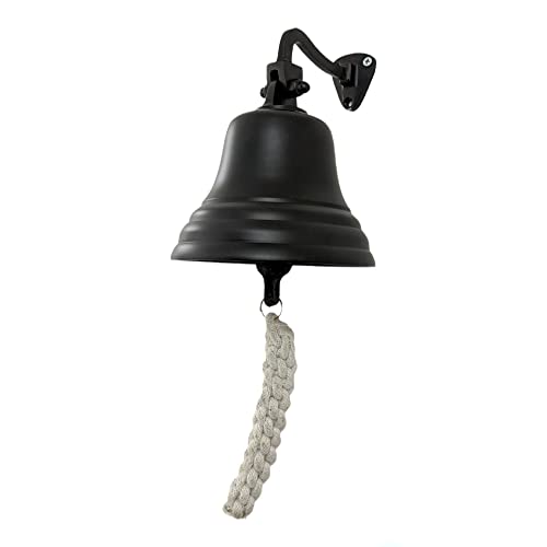 ACL Accesorios para Bar en Casa - Campana de Último Pedido - Campana de Pub - Decoraciones Náuticas - Campana de Pared con Sonido Fuerte, Ideal para Navidad, Recepciones, Pubs - Campana Negra 12,7 cm