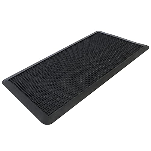 Acomoda Textil – Felpudo de Goma Rectangular Antideslizante de Entrada. Alfombra de Pinchos Resistente de Fácil Limpieza para Interior y Exterior. (30x55 cm)