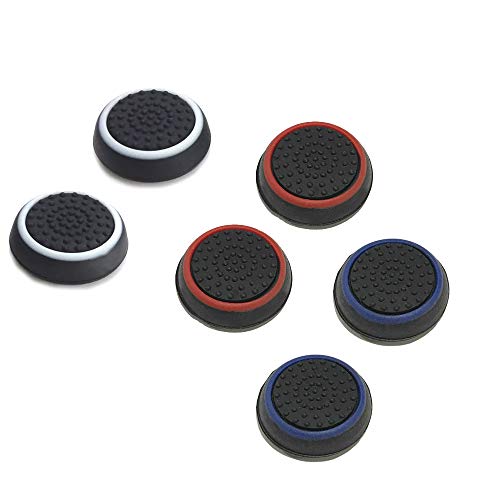 actecom 3 Pares Funda de Goma Compatible con Joystick Mando Sony Playstation Dualshock 4 PS4/Slim/Pro Xbox One Eje L3 R3 Gomas (Tres Colores)