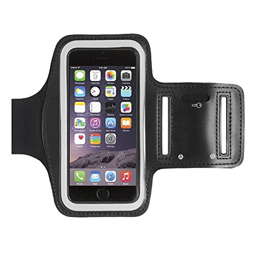 actecom Brazalete Deportivo valido para Smartphones de hasta 6.6" Compatible con iPhone 11 Pro MAX XS MAX 11 Samsung Galaxy S20 Plus S10 Plus S9 Plus S8 Plus (Negro)