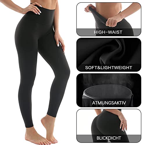 ACTINPUT Leggings Mujer Fitness Pantalones de Yoga Elásticos Push Up Deporte Cintura Alta Mallas Pantalones Deportivos Leggins con Control de Abdomen para Running Fitness Yoga y Pilates