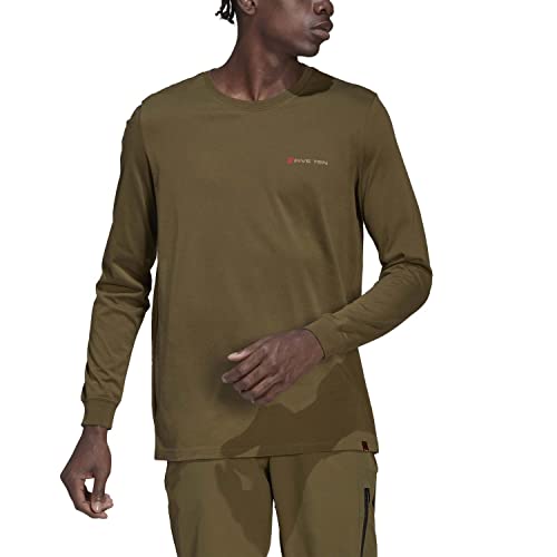 adidas 5.10 GFX L/S Camiseta (Manga Larga), Focus Olive, Small para Hombre