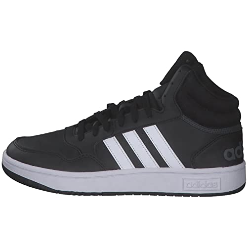 adidas Hoops 3.0 Mid Classic Vintage Shoes, Zapatillas Hombre, Core Black Ftwr White Grey Six, 43 1/3 EU