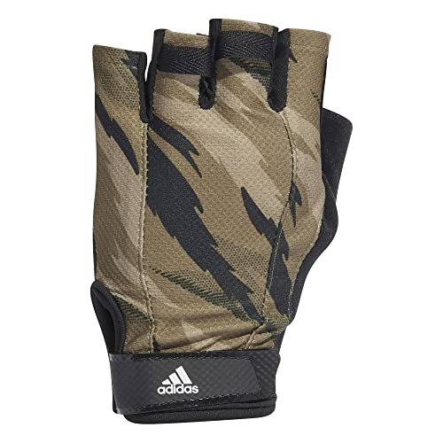 adidas Train Glove GR, Unisex, Black/Orbit Green/Focus Olive/White, M