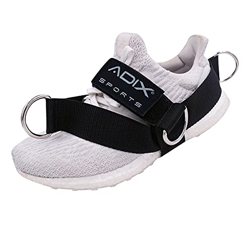 ADIX Sports – 1 pieza Fitness Accesorio Correa de tobillo Glute Kickback Pierna Ejercicio Abductores Resistencia para Máquinas de Cable Cubierta de Zapatos Cinturón de Tirar con 4 Puntos de Conexión