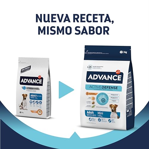 Advance Mini Adult Chicken, Pienso para Perros Adultos de Razas Pequeñas con Pollo, 3kg