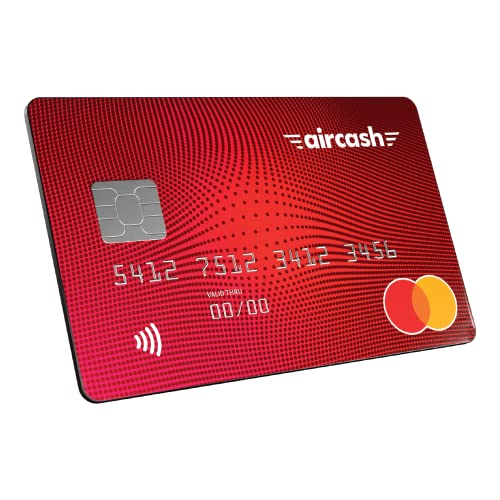 Aircash Tarjeta de prepago roja y Moderna MasterCard: una Forma Segura y Personal de Pagar en línea y en Tiendas