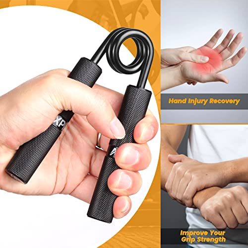 AIXPI Hand Grip, Ejercitador de Manos Ajustable de metal 150lbs, Fortalecedores de Mano para Entrenar el Agarre, la Fuerza de Los Dedos, la Muñeca, el Antebrazos Fortalecer