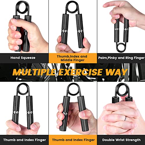 AIXPI Hand Grip, Ejercitador de Manos Ajustable de metal 150lbs, Fortalecedores de Mano para Entrenar el Agarre, la Fuerza de Los Dedos, la Muñeca, el Antebrazos Fortalecer