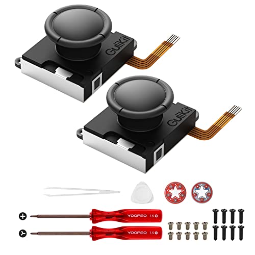 AKNES GULIKit Hall Sensing Joystick para Switch JoyCon, Kit de Reparación de Reemplazo de Joy Con, Herramientas de Repuestos para Switch OLED / Switch / Switch Lite (1 Pair)