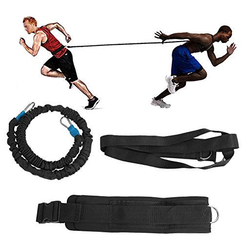 Akozon Cinturón de Entrenamiento de Resistencia dinámica Bandas de Ejercicio para Correr con Resistencia Multifuncional Velocidad de aceleración Cuerda elástica para Correr(6 * 10 * 1m)