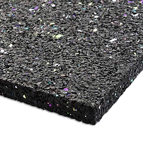 Alfombra de goma antivibraciones – Protector de suelo de goma, antideslizante, antideslizante, antimanchas, antihumor, aislante – suelo de gimnasio, establo – 10 mm – 125 x 100 cm