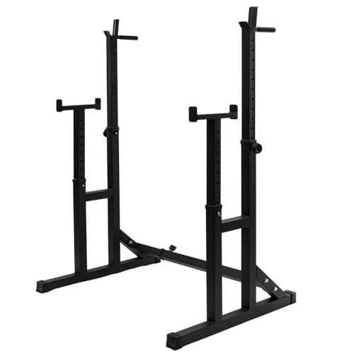 ALLINLIFE Soporte Sentadillas,Rack Musculación Ajustable,Soporte Barra Pesas Multifuncional,Estante de Barra con Pesas Soporte de Levantamiento,Rejilla para Sentadillas para Gimnasio Casa Máx 250KG