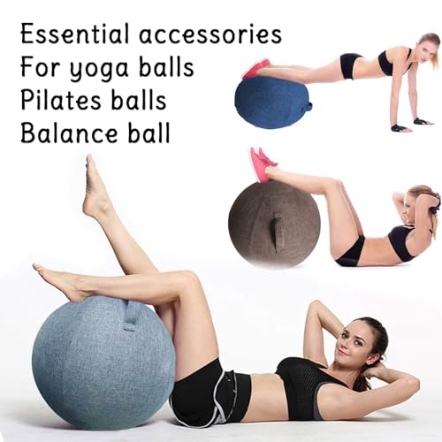 ALSUP Pelota De Ejercicios, Pilates, Fitness, Yoga, Embarazo Y Fitball para Gimnasia, Cubierta Protectora para Pelota De Yoga, Bomba De Aire, Juego De Tres Piezas,001,75cm