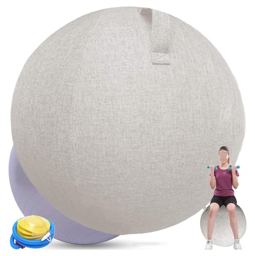 ALSUP Pelota De Ejercicios, Pilates, Fitness, Yoga, Embarazo Y Fitball para Gimnasia, Cubierta Protectora para Pelota De Yoga, Bomba De Aire, Juego De Tres Piezas,001,75cm