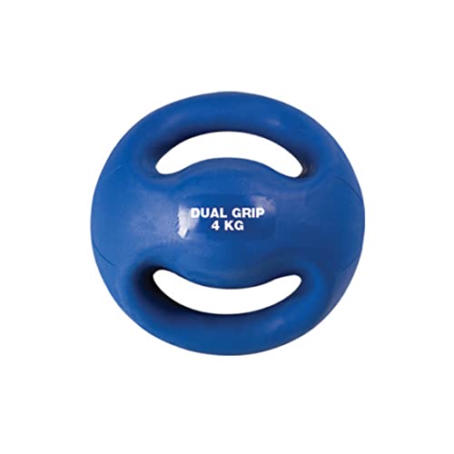 AMAYA SPORT Balón Medicinal Dual Grip, Balón Medicinal con Asas para Entrenamiento Funcional, Ejercicio Fitness de Levantamiento de Peso, Doble Agarre cómodo, Ejercicio balón Medicinal Gimnasio (4)