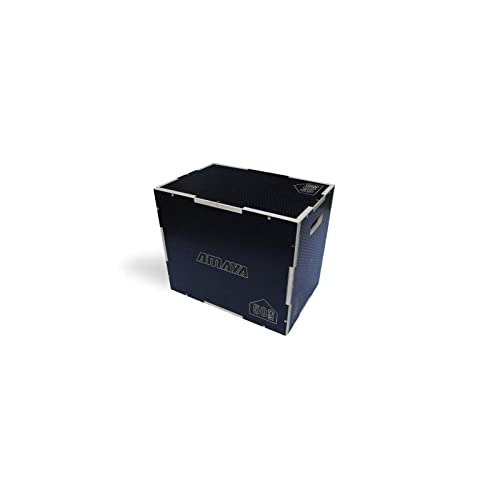 AMAYA SPORT Cajón Salto Plyo Madera Antideslizante - 40 x 50 x 60 cm, Cross Training Box para Entrenamiento Muscular del Tren Inferior, Base Antideslizante para Máxima Estabilidad