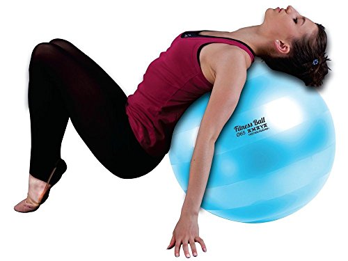 AMAYA SPORT Fitness Ball 75 cm Tecnocaucho® Pro, Pelota Fitness, Embarazadas y Rehabilitación, Anti-Reventones, Sin Abrasión, Antideslizante, Elasticidad, Soporta más de 1.000 kg (Azul)