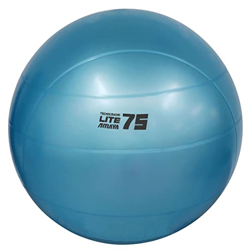 AMAYA SPORT Fitness Ball 75 cm Tecnocaucho® Pro, Pelota Fitness, Embarazadas y Rehabilitación, Anti-Reventones, Sin Abrasión, Antideslizante, Elasticidad, Soporta más de 1.000 kg (Azul)