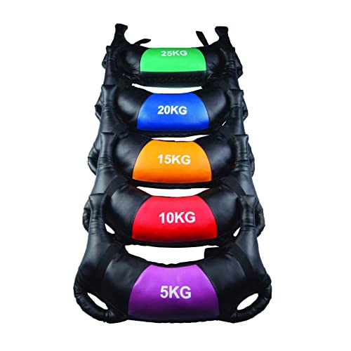 AMAYA SPORT Saco Bulgaro Funcional - 20 kg. Power Bag de Arena para Entrenamiento Funcional de Fuerza Explosiva, Múltiples Opciones de Agarre, Gran Resistencia